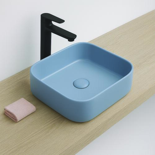 Vasque rectangle à poser LYS en céramique 37 x 37 x 11 cm -  Abysse